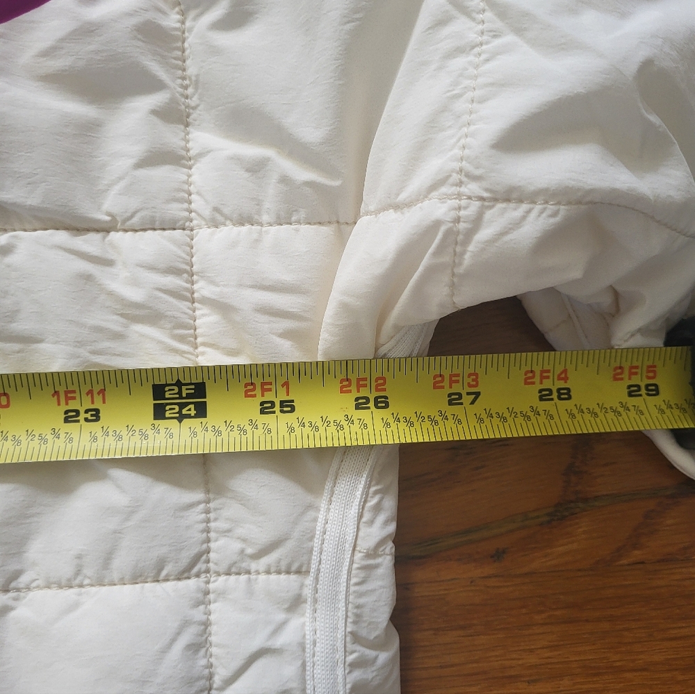 Free People Movement x‎ Hatch Puffer Jacket Ivory Chevron Oversized Medium - Picture 15 of 16